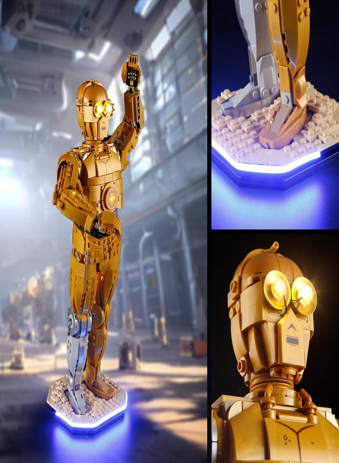 Vaodest مصباح ليد Vaodest لنموذج مكعبات بناء ليغو 75398 C-3PO، متوافق مع النموذج 75398 (مصباح ليد فقط، وليس مجموعة مكعبات البناء). - Image 4